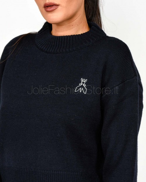 Patrizia Pepe Maglione Crop Navy  8K0336 K282 C789