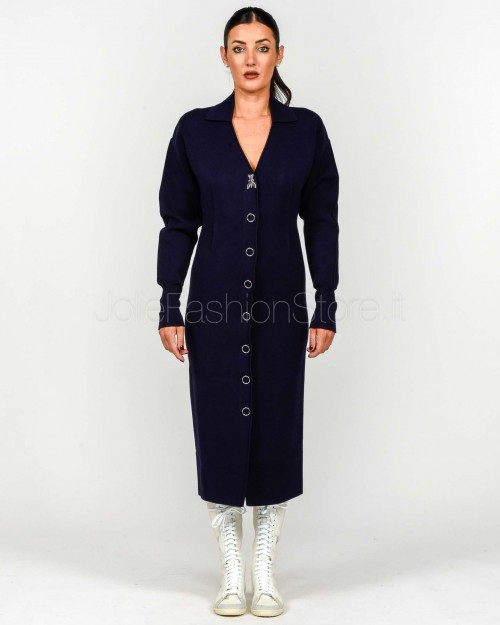 Patrizia Pepe Abito Midi Evening Blue  8A1557 K283 CA67