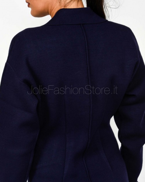 Patrizia Pepe Abito Midi Evening Blue  8A1557 K283 CA67