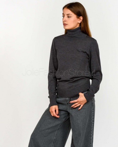 Meimeij Maglia Dolcevita in Lana Vergine Gradino  M5FZ51 861