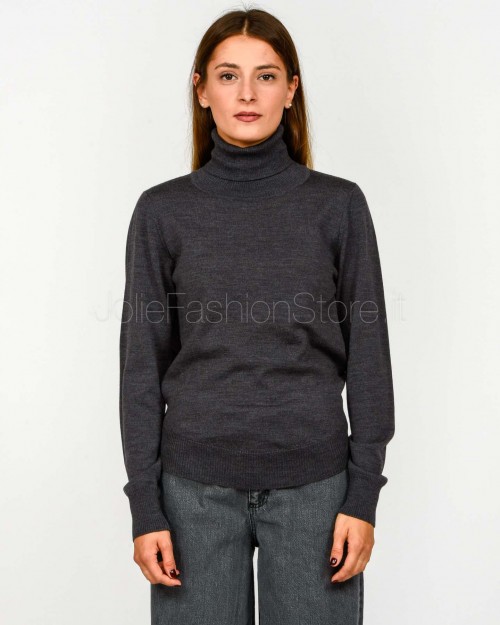 Meimeij Maglia Dolcevita in Lana Vergine Gradino  M5FZ51 861