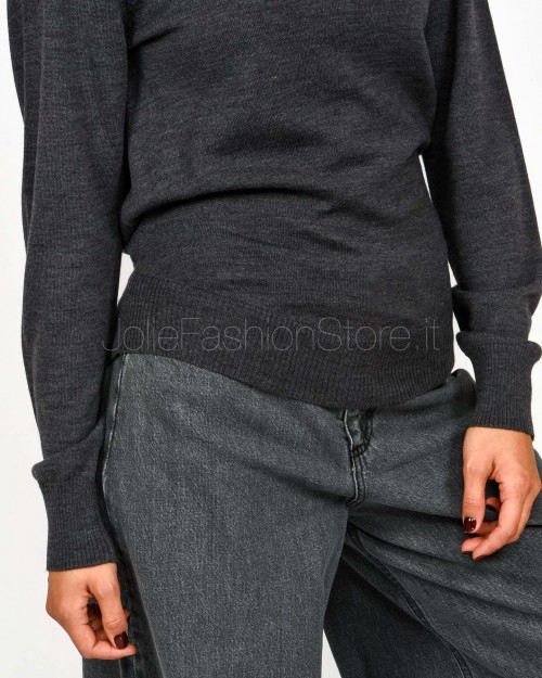 Meimeij Maglia Dolcevita in Lana Vergine Gradino  M5FZ51 861