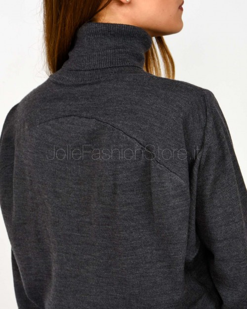 Meimeij Maglia Dolcevita in Lana Vergine Gradino  M5FZ51 861