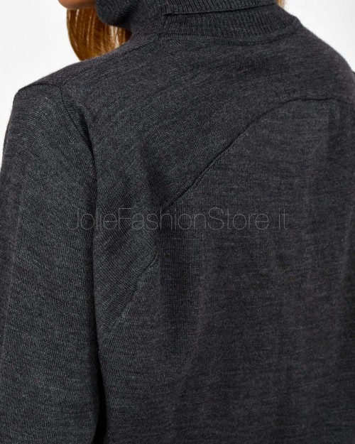 Meimeij Maglia Dolcevita in Lana Vergine Gradino  M5FZ51 861