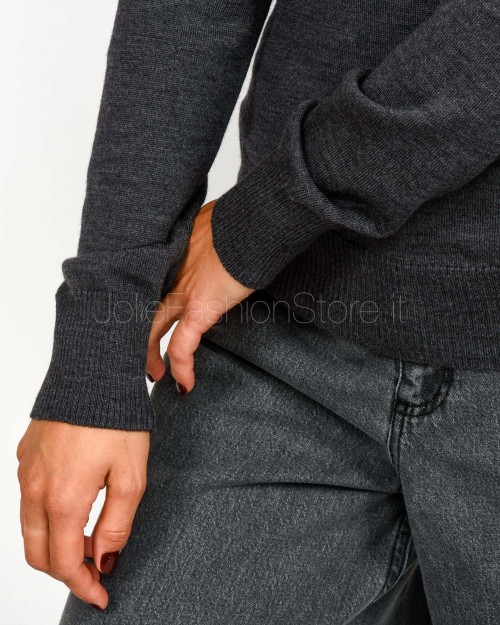 Meimeij Maglia Dolcevita in Lana Vergine Gradino  M5FZ51 861