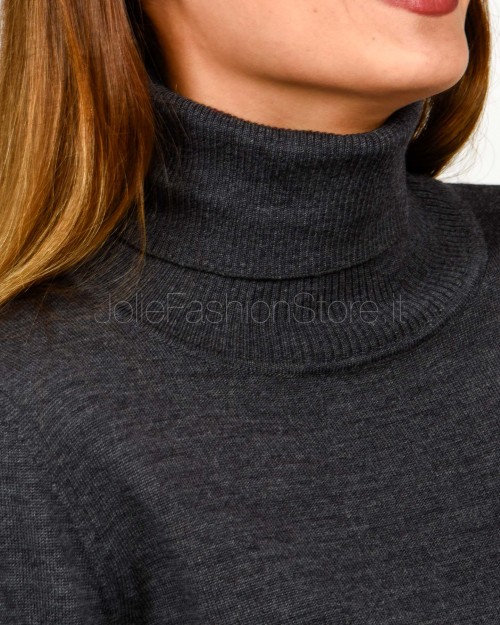 Meimeij Maglia Dolcevita in Lana Vergine Gradino  M5FZ51 861