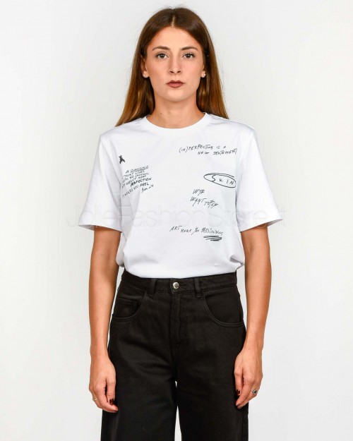 Patrizia Pepe T-Shirt (IM)PERFECTION Bianco Ottico  2M4521 J365 W103