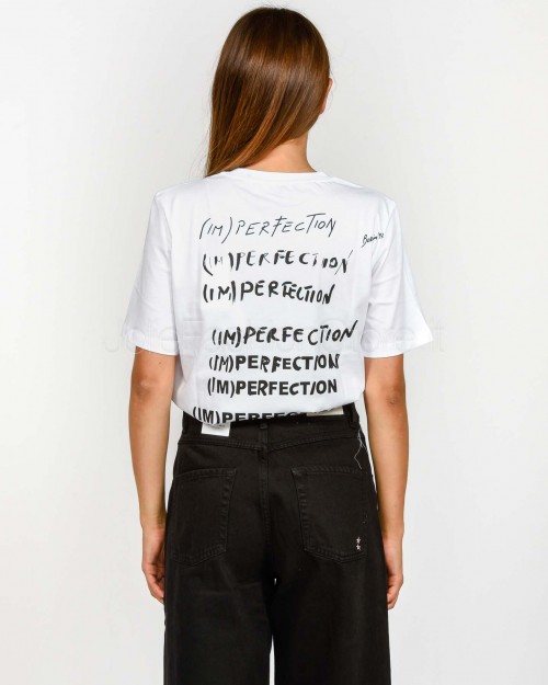 Patrizia Pepe T-Shirt (IM)PERFECTION Bianco Ottico  2M4521 J365 W103