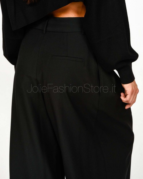 Meimeij Pantalone Gamba Larga Nero  M5IN00 100