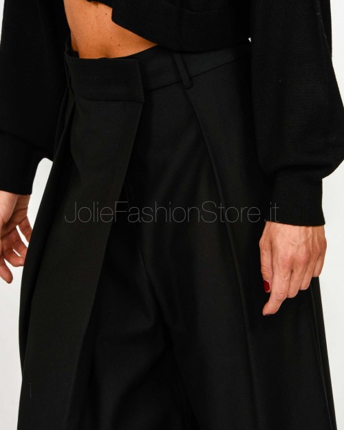 Meimeij Pantalone Gamba Larga Nero  M5IN00 100