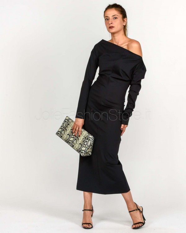 Meimeij Abito Lungo Spalla Scesa Nero  M5IW00 100