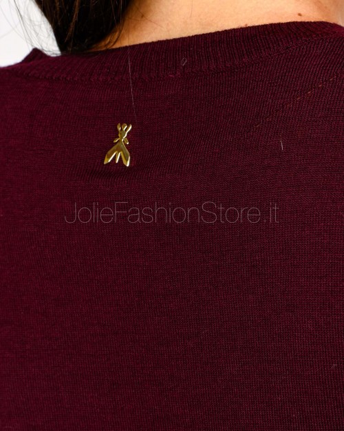 Patrizia Pepe Maglia Girocollo In Lana Purple Red  8K0334 KM36 M536