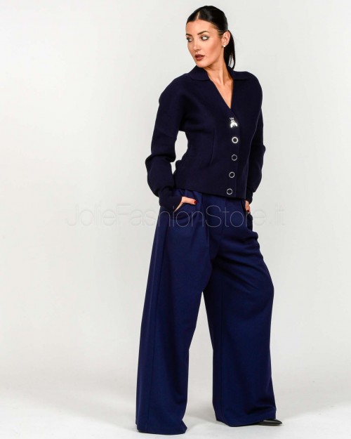 Patrizia Pepe Maglia Scollo a V Evening Blue  8K0345 K283 CA67