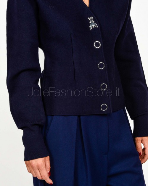 Patrizia Pepe Maglia Scollo a V Evening Blue  8K0345 K283 CA67