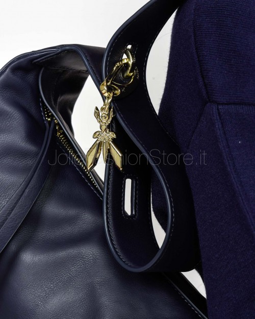 Patrizia Pepe Borsa New Moon Media in Pelle con Tracolla Evening Blue  8B0274 L164 CA67