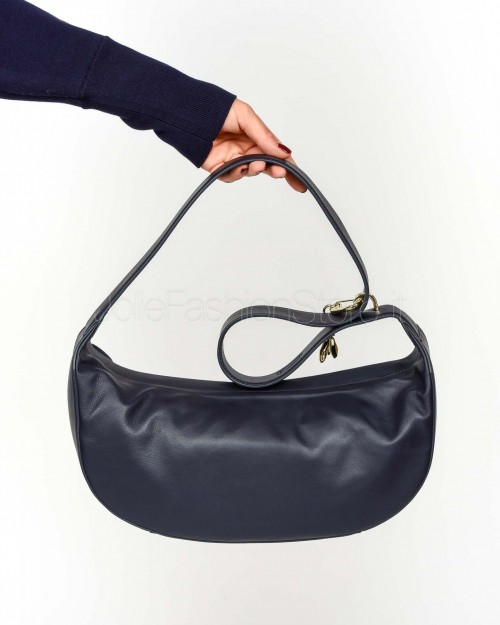 Patrizia Pepe Borsa New Moon Media in Pelle con Tracolla Evening Blue  8B0274 L164 CA67