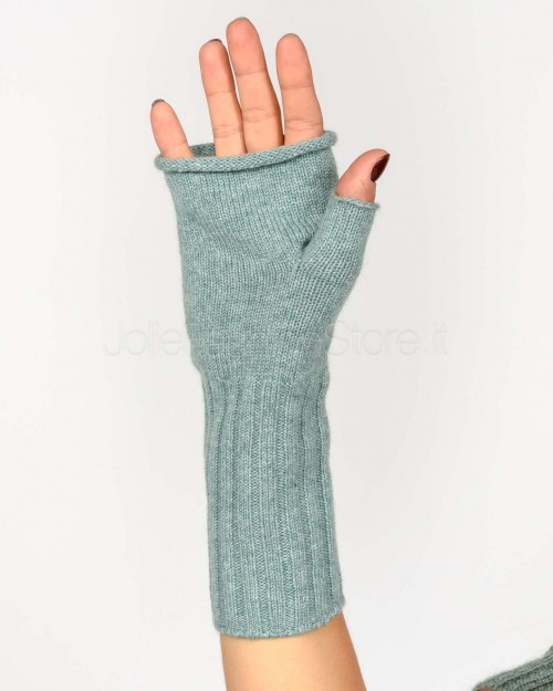 Not Shy Guanti Senza Dita in Cashmere Azzurro Modello Alexine  ALEXINE AQUAMARINE