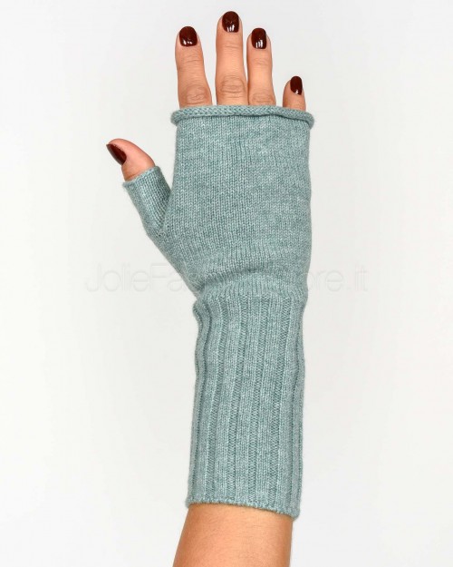 Not Shy Guanti Senza Dita in Cashmere Azzurro Modello Alexine  ALEXINE AQUAMARINE