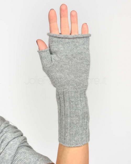 Not Shy Guanti Senza Dita in Cashmere Grigio Modello Alexine  ALEXINE GRIS CHINE