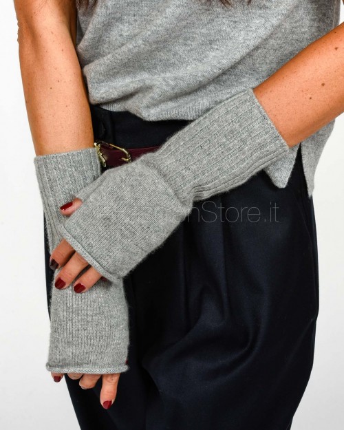 Not Shy Guanti Senza Dita in Cashmere Grigio Modello Alexine  ALEXINE GRIS CHINE