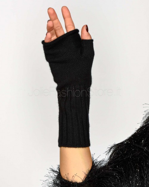Not Shy Guanti Senza Dita in Cashmere Nero Modello Alexine  ALEXINE NOIR
