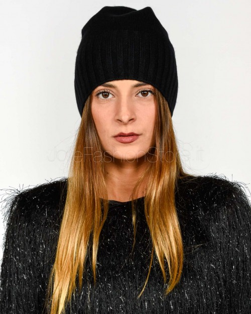 Not Shy Cappello in Cashmere Nero Modello Ines  INES NOIR