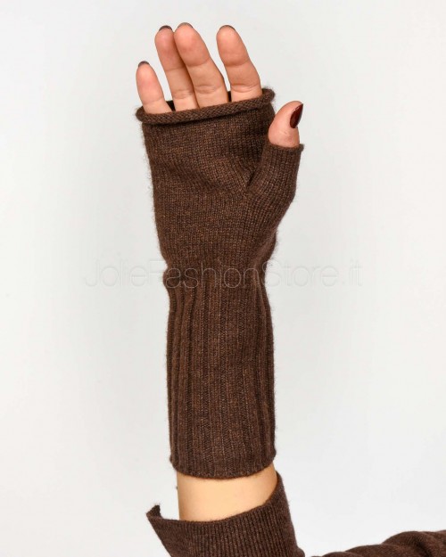 Not Shy Guanti Senza Dita in Cashmere Coffee Modello Alexine  ALEXINE COFFEE
