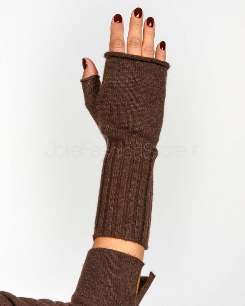 Not Shy Guanti Senza Dita in Cashmere Coffee Modello Alexine  ALEXINE COFFEE