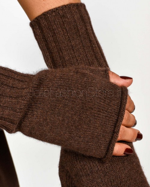 Not Shy Guanti Senza Dita in Cashmere Coffee Modello Alexine  ALEXINE COFFEE