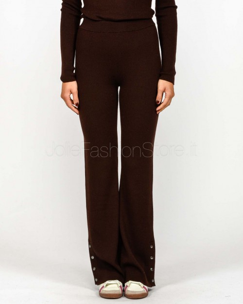Not Shy Pantalone in Maglia Cacao  4307039