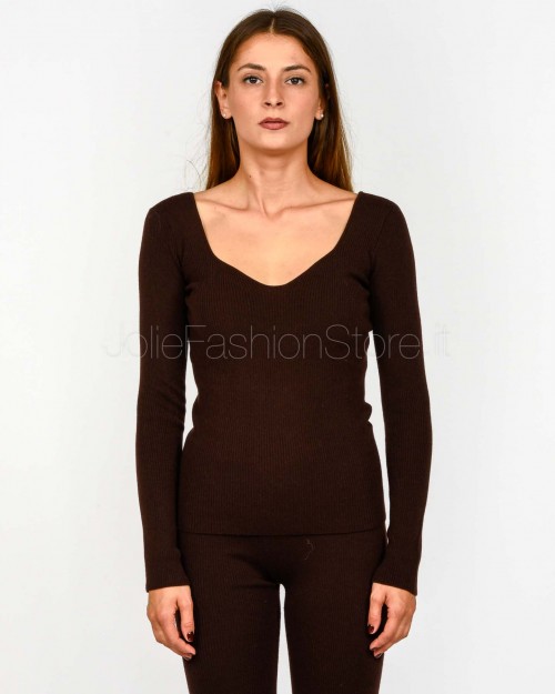 Not Shy Maglia in Lana Cacao  MINIKA CACAO