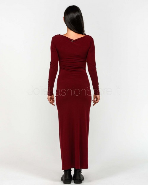 Patrizia Pepe Abito Con Drappeggio Purple Red  2A2963 J333 M536