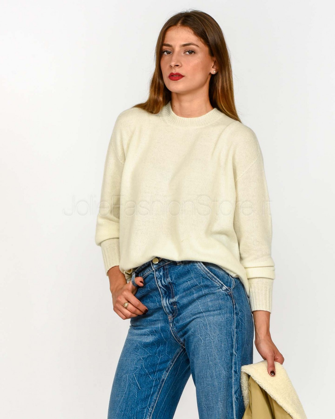 Solo Tre Maglione Lana/Cashmere Panna