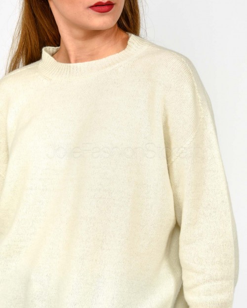 Solo Tre Maglione Lana/Cashmere Bianco  M3F0021 FU 03S PANNA