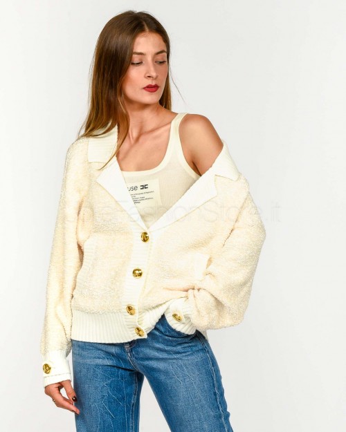 Elisabetta Franchi Maglia Tricot Milk