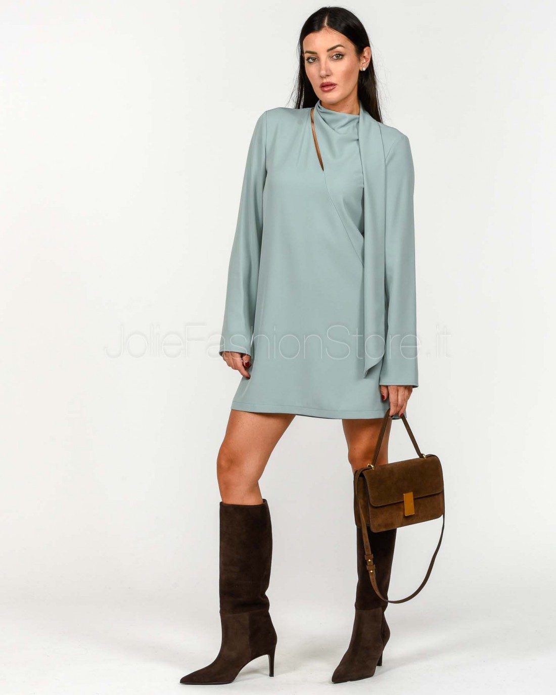 Patrizia Pepe ABITO/DRESS Silver Green