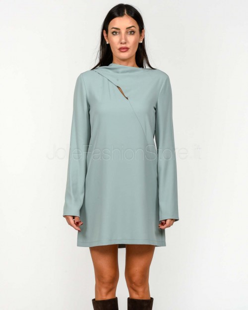 Patrizia Pepe Abito Con Sciarpa Silver Green  2A2967 A454 G618