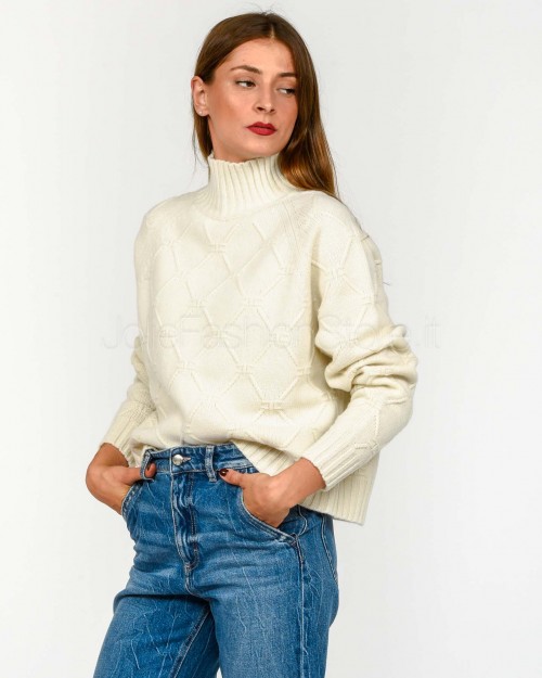 Elisabetta Franchi Maglia Tricot Milk