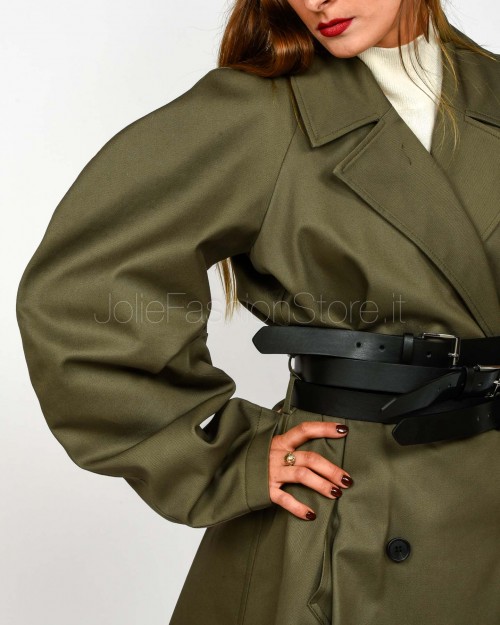 Meimeij Trench Doppiopetto Con Cinture Mility  M5FK02 866