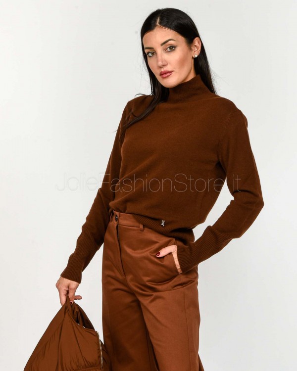 Patrizia Pepe MAGLIA/KNIT Earth brown cashmere  8K0319 K247 B838