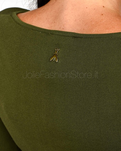 Patrizia Pepe Maglia Con Cinturino Ivy Green  8K0309 K274 G608