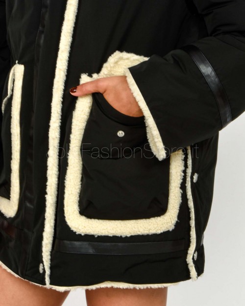 Ermanno Black Down Parka  D47EA001EM0-EM0 MF099