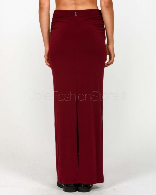 Patrizia Pepe Gonna Lunga Con Drappeggio Purple Red  2G1032 J333 M536