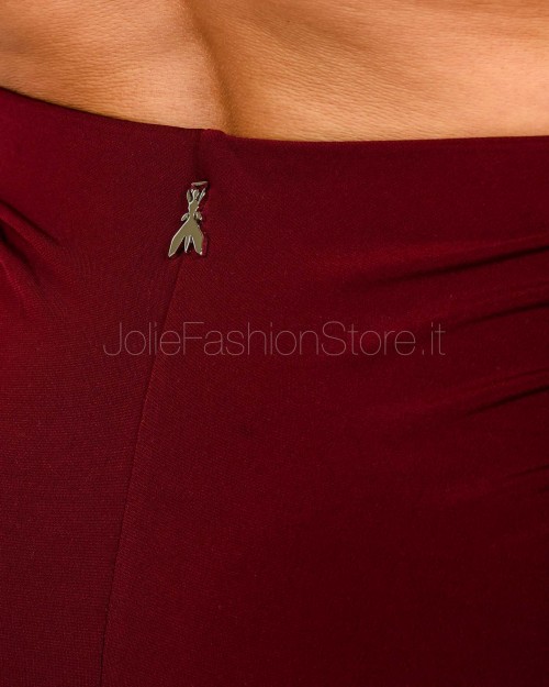 Patrizia Pepe Gonna Lunga Con Drappeggio Purple Red  2G1032 J333 M536