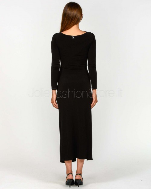 Patrizia Pepe Abito Con Drappeggio Nero  2A2963 J333 K103