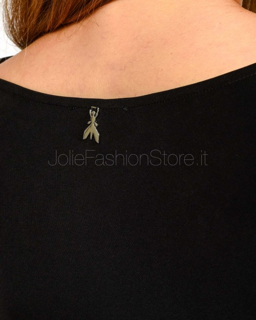 Patrizia Pepe Abito Con Drappeggio Nero  2A2963 J333 K103