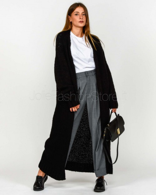 Meimeij Cardigan Lungo Nero  M5IZ90 100