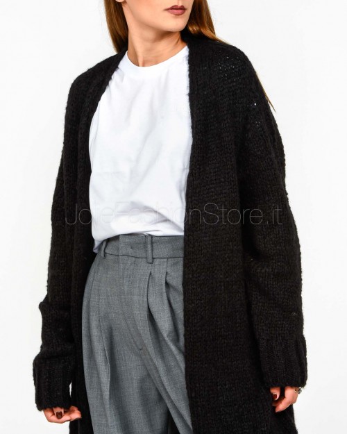 Meimeij Cardigan Lungo Nero  M5IZ90 100