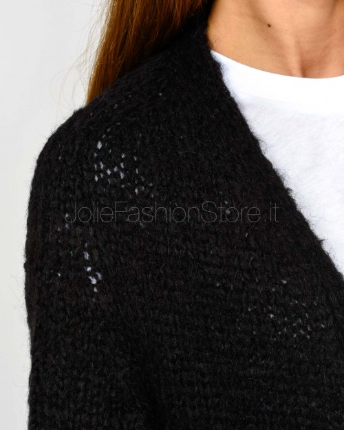 Meimeij Cardigan Lungo Nero  M5IZ90 100
