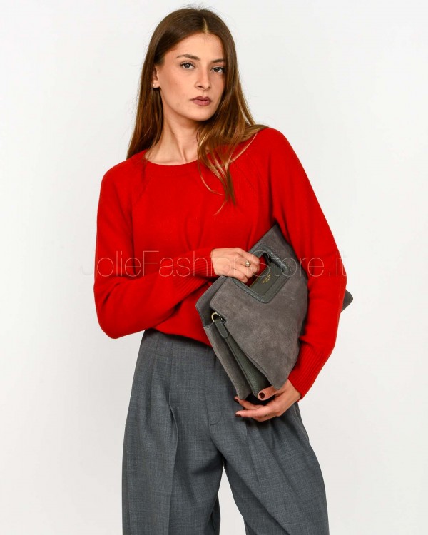 Solo Tre Felpa in Lana Girocollo Rosso  M3F0051 FU 35S FERRARI